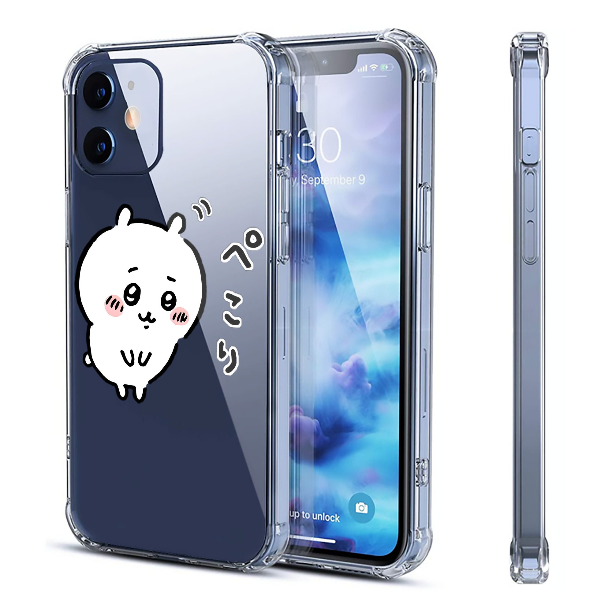 （画像用） ちいかわ ちいかわ Chii-kawa chiikawa 【iPhone 12シリーズ対応】透明スマホケース（クリアソフトケース）